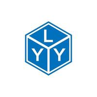 lyy brief logo ontwerp op zwarte achtergrond. lyy creatieve initialen brief logo concept. lyy brief ontwerp. vector