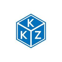 kkz brief logo ontwerp op zwarte achtergrond. kkz creatieve initialen brief logo concept. kkz brief ontwerp. vector