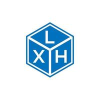 lxh brief logo ontwerp op zwarte achtergrond. lxh creatieve initialen brief logo concept. lxh brief ontwerp. vector