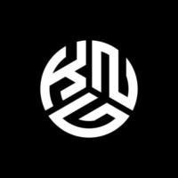 KNG brief logo ontwerp op zwarte achtergrond. kng creatieve initialen brief logo concept. KNG-briefontwerp. vector