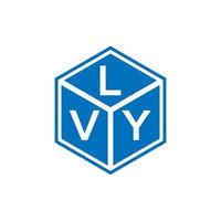 lvy brief logo ontwerp op zwarte achtergrond. lvy creatieve initialen brief logo concept. lvy brief ontwerp. vector