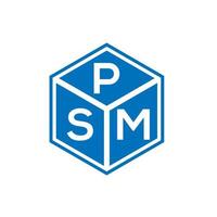 psm brief logo ontwerp op zwarte achtergrond. psm creatieve initialen brief logo concept. psm brief ontwerp. vector