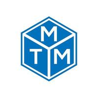 mtm brief logo ontwerp op zwarte achtergrond. mtm creatieve initialen brief logo concept. mtm brief ontwerp. vector