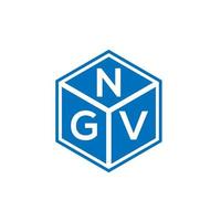 NGV brief logo ontwerp op zwarte achtergrond. ngv creatieve initialen brief logo concept. ngv brief ontwerp. vector