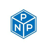 pnp brief logo ontwerp op zwarte achtergrond. pnp creatieve initialen brief logo concept. pnp brief ontwerp. vector