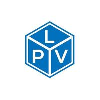 lpv brief logo ontwerp op zwarte achtergrond. lpv creatieve initialen brief logo concept. lpv-briefontwerp. vector