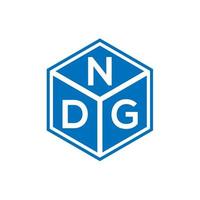 ndg brief logo ontwerp op zwarte achtergrond. ndg creatieve initialen brief logo concept. ndg brief ontwerp. vector