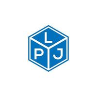 lpj brief logo ontwerp op zwarte achtergrond. lpj creatieve initialen brief logo concept. lpj brief ontwerp. vector