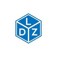 ldz brief logo ontwerp op zwarte achtergrond. ldz creatieve initialen brief logo concept. ldz brief ontwerp. vector