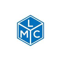 lmc brief logo ontwerp op zwarte achtergrond. lmc creatieve initialen brief logo concept. lmc brief ontwerp. vector