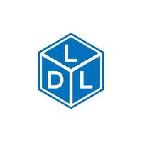 LDL brief logo ontwerp op zwarte achtergrond. ldl creatieve initialen brief logo concept. ldl-briefontwerp. vector