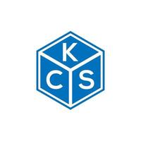 kcs brief logo ontwerp op zwarte achtergrond. kcs creatieve initialen brief logo concept. kcs-briefontwerp. vector