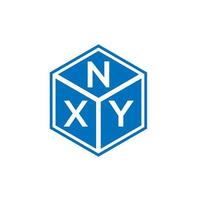 nxy brief logo ontwerp op zwarte achtergrond. nxy creatieve initialen brief logo concept. nxy brief ontwerp. vector