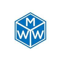 mww brief logo ontwerp op zwarte achtergrond. mww creatieve initialen brief logo concept. mww brief ontwerp. vector