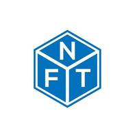 NFT creatieve initialen brief logo concept. nft brief design.nft brief logo ontwerp op zwarte achtergrond. NFT creatieve initialen brief logo concept. nft brief ontwerp. vector