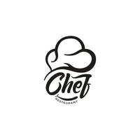 chef hoofd restaurant logo ontwerp inspiratie vector