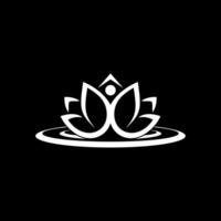 gezonde lotus-esthetiek. een logo afbeelding van een combinatie van een lotusbloem met een gezond persoon vector