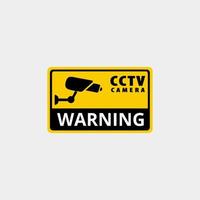 cctv waarschuwing afbeelding ontwerp. waarschuwing cctv-sticker vector