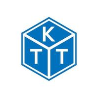 ktt brief logo ontwerp op zwarte achtergrond. ktt creatieve initialen brief logo concept. ktt brief ontwerp. vector