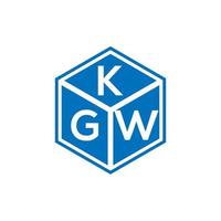 kgw brief logo ontwerp op zwarte achtergrond. kgw creatieve initialen brief logo concept. kgw brief ontwerp. vector