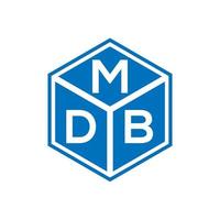 mdb brief logo ontwerp op zwarte achtergrond. mdb creatieve initialen brief logo concept. mdb brief ontwerp. vector