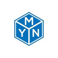 myn brief logo ontwerp op zwarte achtergrond. myn creatieve initialen brief logo concept. mijn brief ontwerp. vector