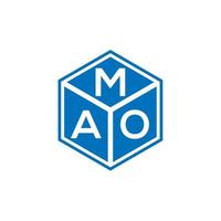 mao brief logo ontwerp op zwarte achtergrond. mao creatieve initialen brief logo concept. mao brief ontwerp. vector