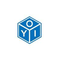 oyi brief logo ontwerp op zwarte achtergrond. oyi creatieve initialen brief logo concept. oyi-briefontwerp. vector