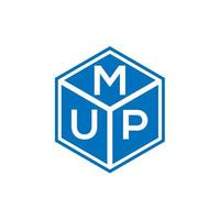 mup brief logo ontwerp op zwarte achtergrond. mup creatieve initialen brief logo concept. mup brief ontwerp. vector