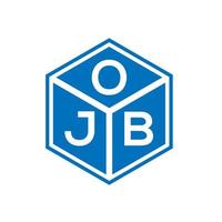 PB brief logo ontwerp op zwarte achtergrond. ojb creatieve initialen brief logo concept. ojb-briefontwerp. vector