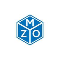 mzo brief logo ontwerp op zwarte achtergrond. mzo creatieve initialen brief logo concept. mzo brief ontwerp. vector