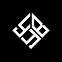 yby letter logo ontwerp op zwarte achtergrond. yby creatieve initialen brief logo concept. yby brief ontwerp. vector