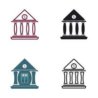 zakelijke en financiële pictogram bank vectorillustratie vector