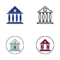 zakelijke en financiële pictogram bank vectorillustratie vector