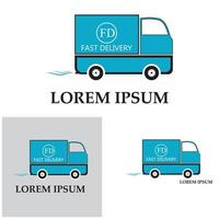 snelle levering vrachtwagen pictogram vectorillustratie vector