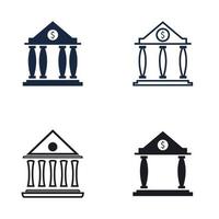 zakelijke en financiële pictogram bank vectorillustratie vector