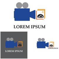 camera met foto pictogram vector achtergrond