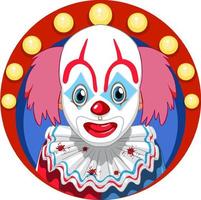 cartoon clown met rode neus vector