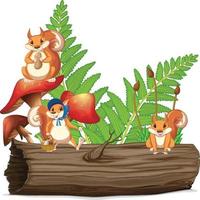 schattige eekhoorns groep dieren cartoon vector