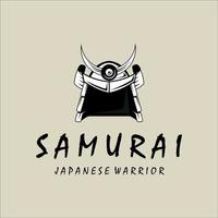 samurai armor helm vintage logo sjabloon vector illustratie ontwerp. eenvoudig modern Japans harnas voor samurai embleem logo concept