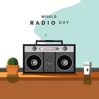 wereld radio dag vectorillustratie vector