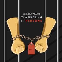 werelddag tegen mensenhandel vector