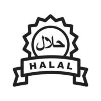 halal sticker icoon vector