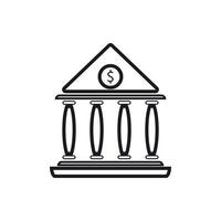 zakelijke en financiële pictogram bank vectorillustratie vector