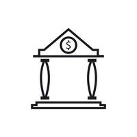 zakelijke en financiële pictogram bank vectorillustratie vector