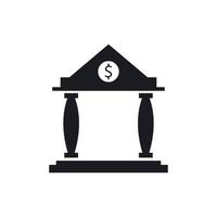 zakelijke en financiële pictogram bank vectorillustratie vector