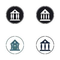 zakelijke en financiële pictogram bank vectorillustratie vector