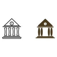 zakelijke en financiële pictogram bank vectorillustratie vector