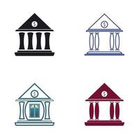 zakelijke en financiële pictogram bank vectorillustratie vector