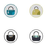 vrouw tas pictogram vector background